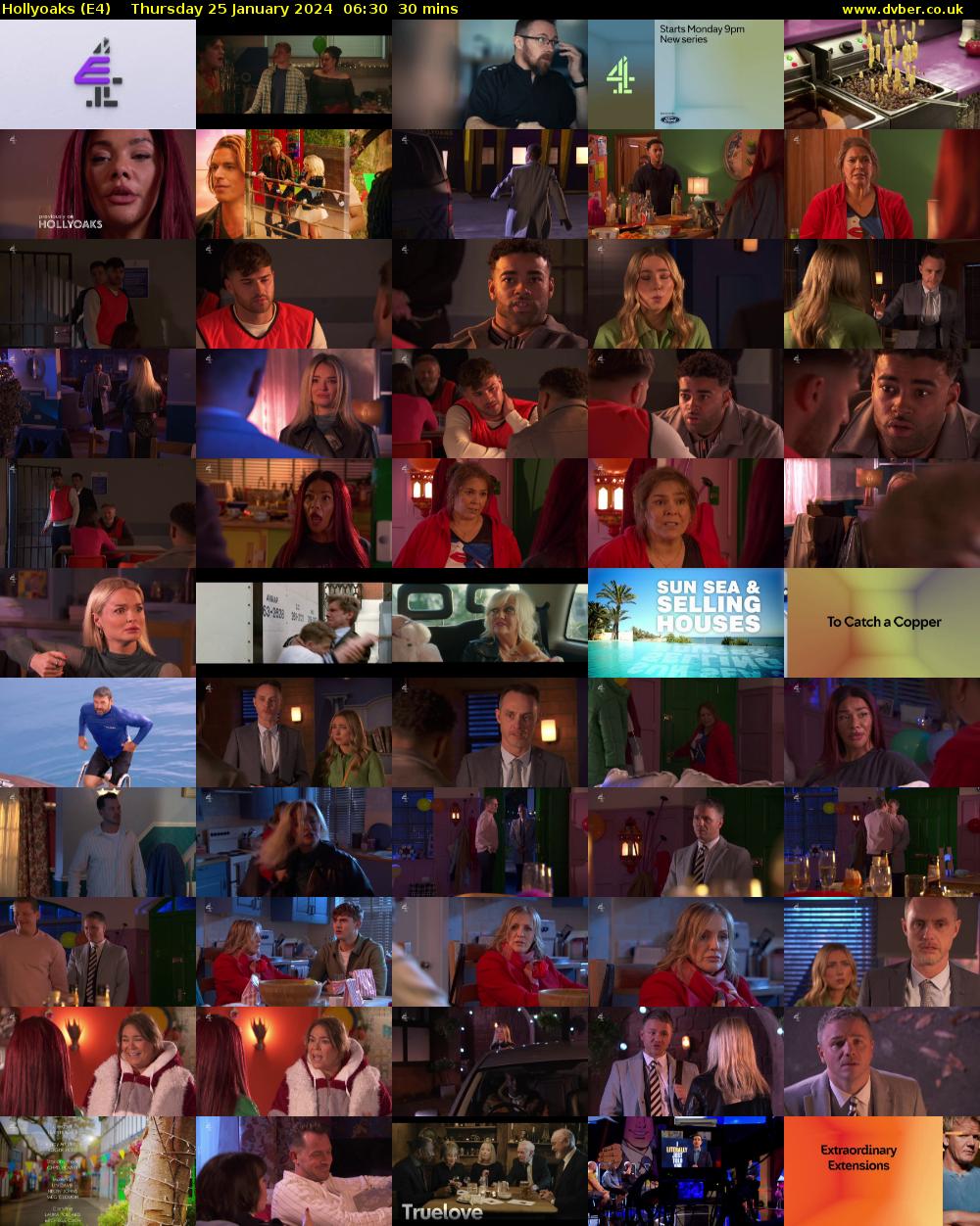 Hollyoaks (E4) Thursday 25 January 2024 06:30 - 07:00