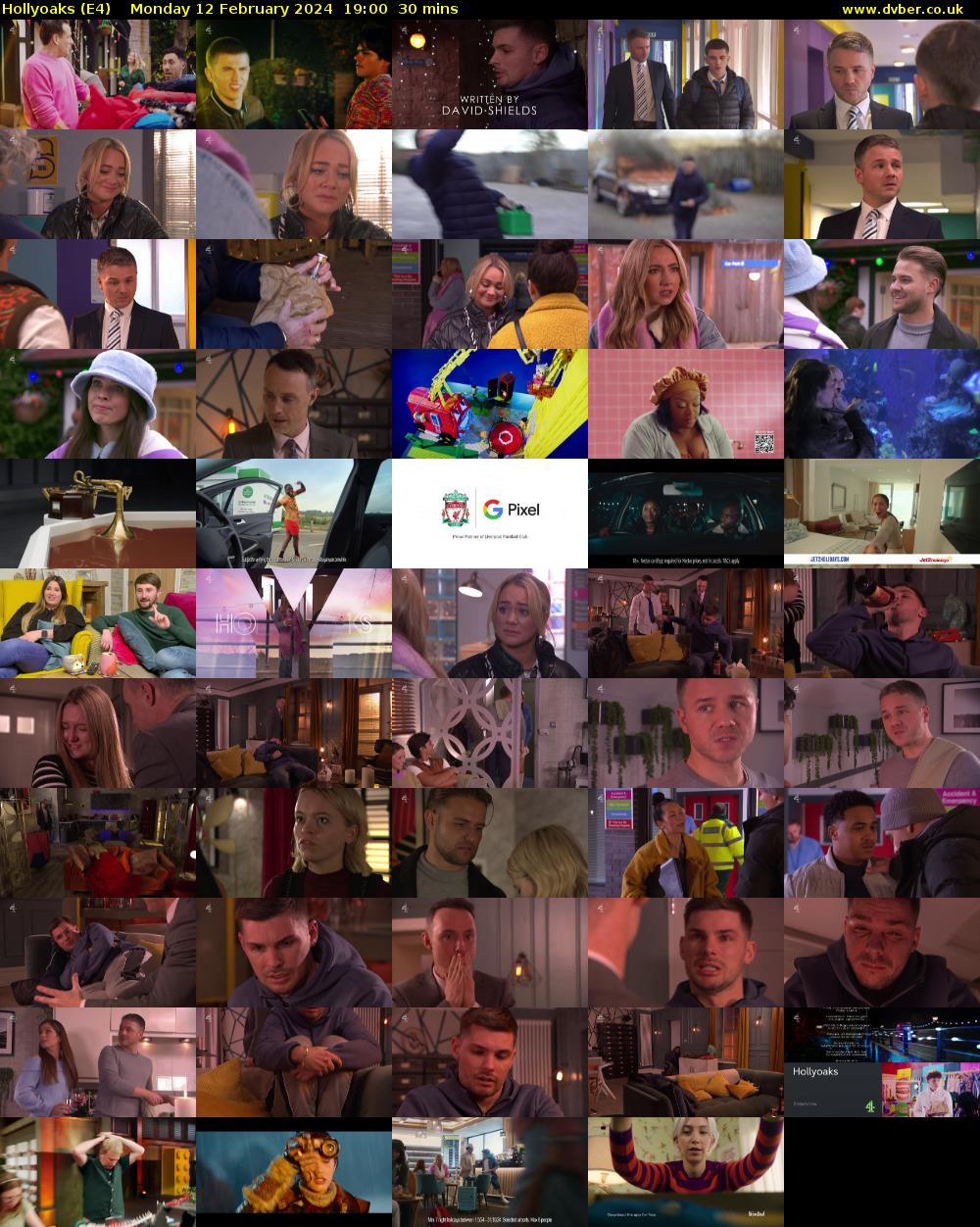 Hollyoaks (E4) Monday 12 February 2024 19:00 - 19:30