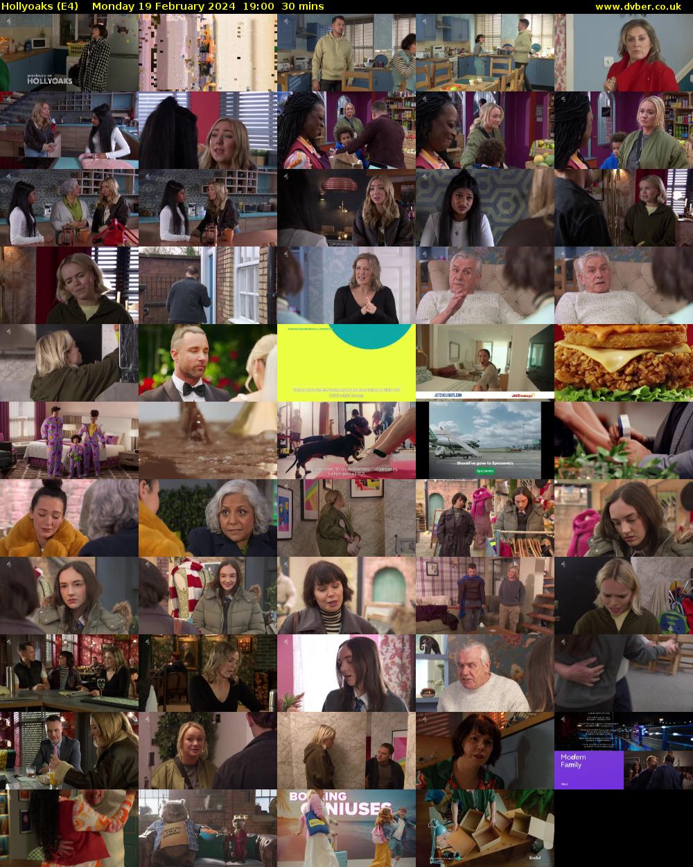 Hollyoaks (E4) Monday 19 February 2024 19:00 - 19:30
