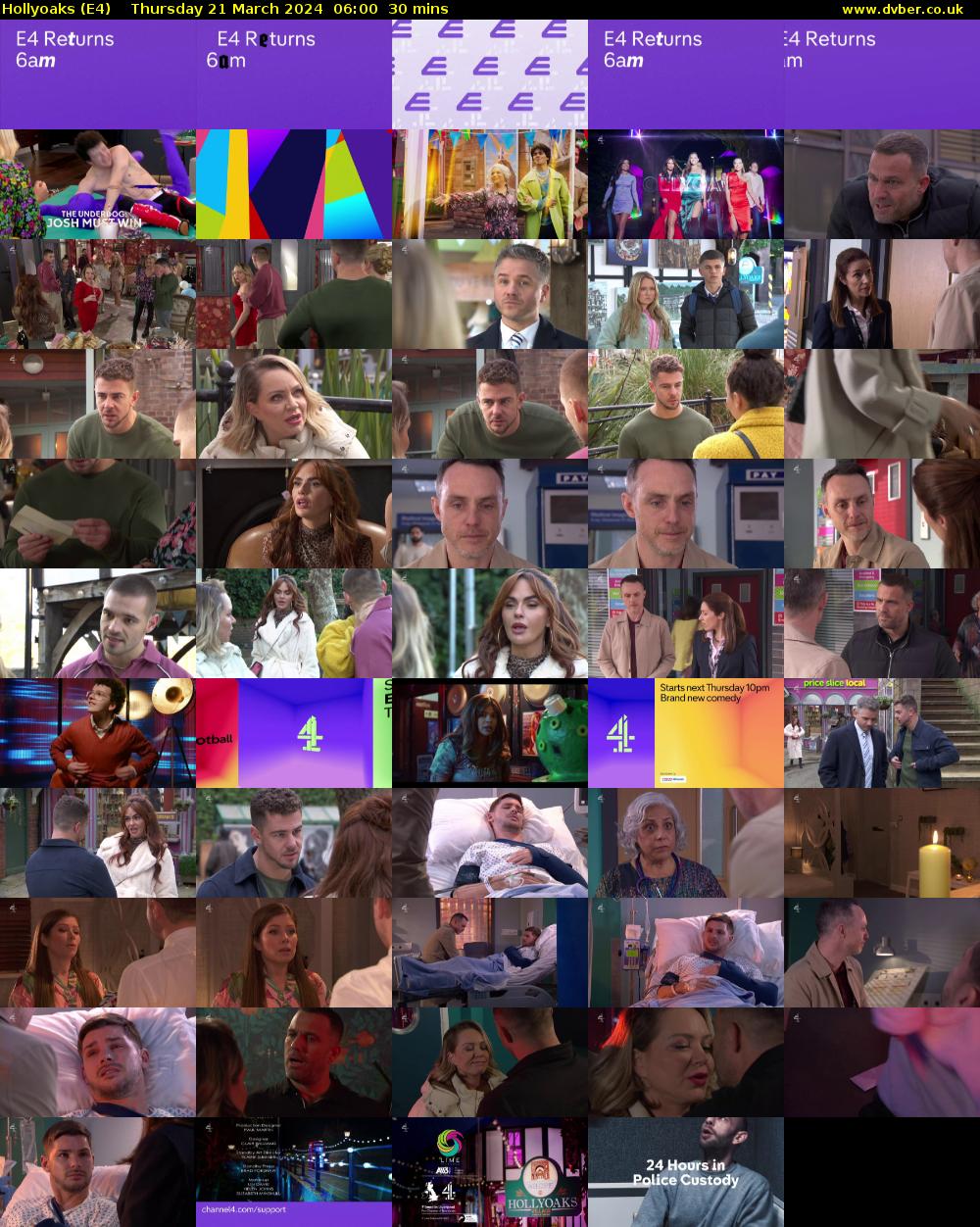 Hollyoaks (E4) Thursday 21 March 2024 06:00 - 06:30