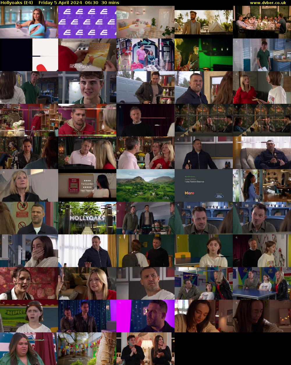 Hollyoaks (E4) Friday 5 April 2024 06:30 - 07:00