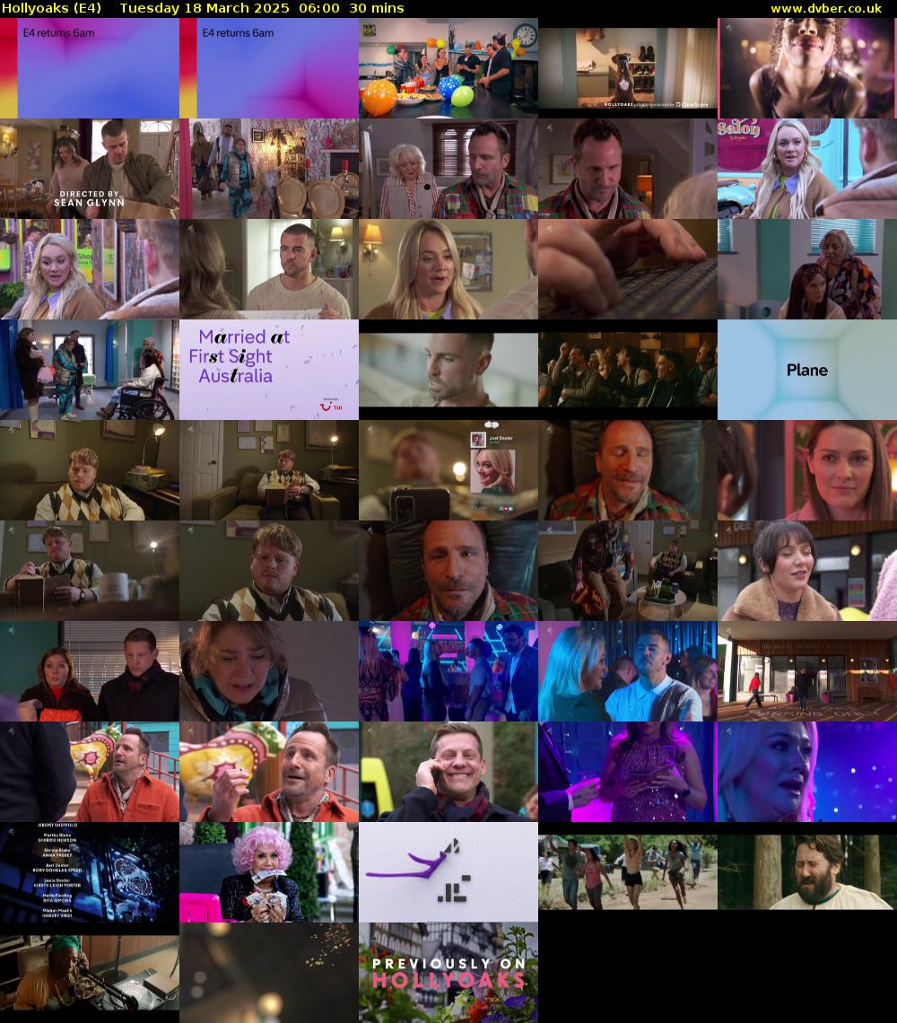 Hollyoaks (E4) Tuesday 18 March 2025 06:00 - 06:30