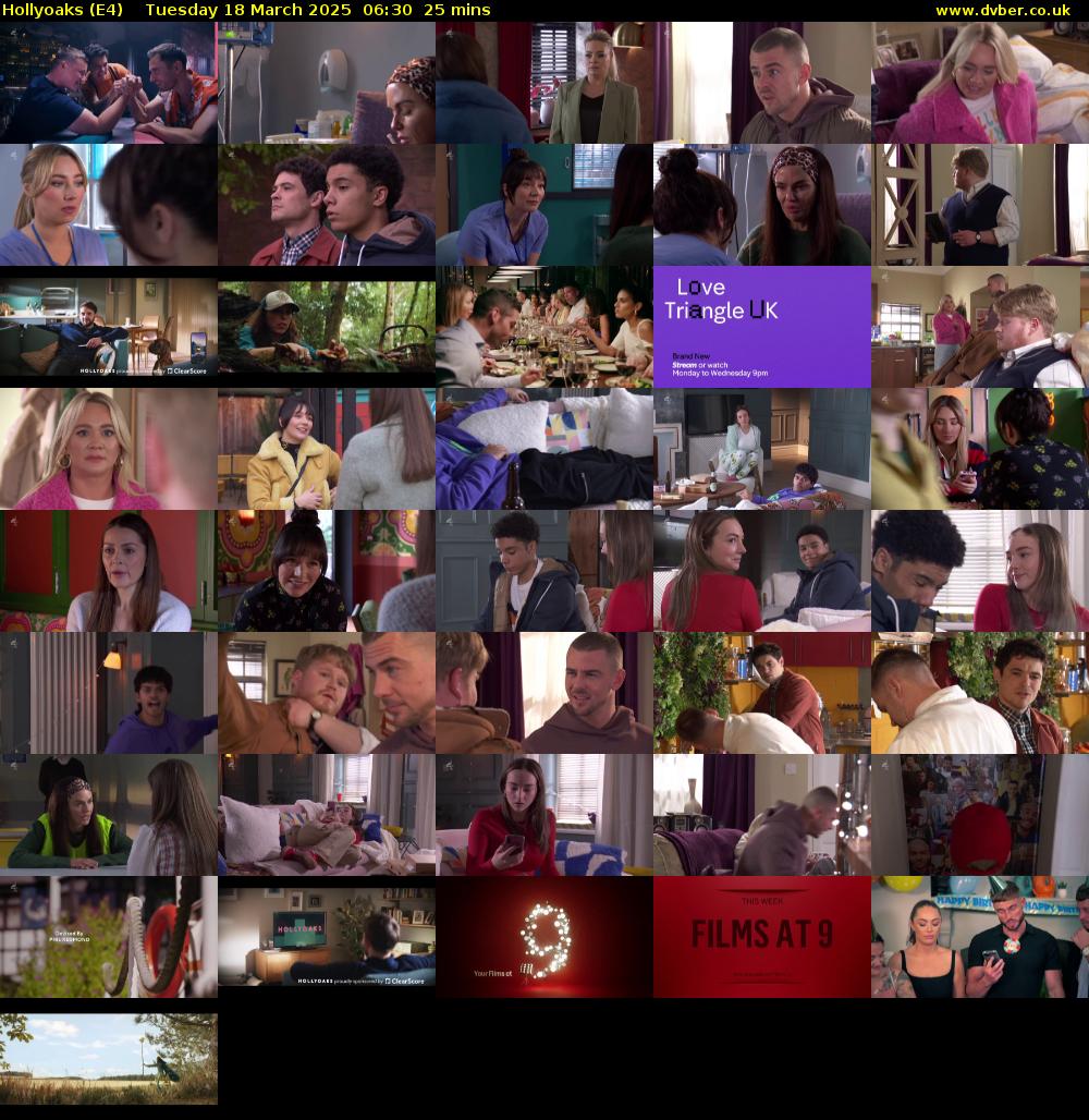 Hollyoaks (E4) Tuesday 18 March 2025 06:30 - 06:55