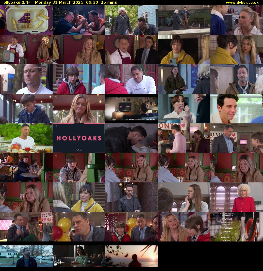 Hollyoaks (E4) Monday 31 March 2025 06:30 - 06:55