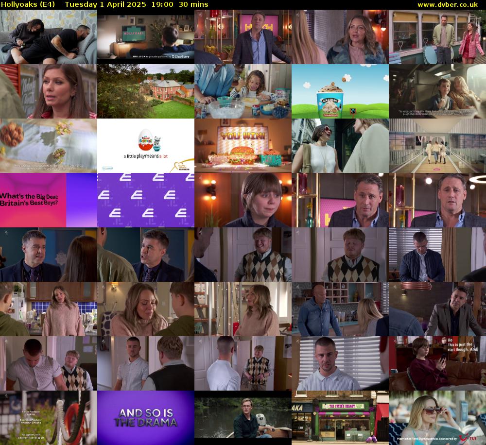 Hollyoaks (E4) Tuesday 1 April 2025 19:00 - 19:30