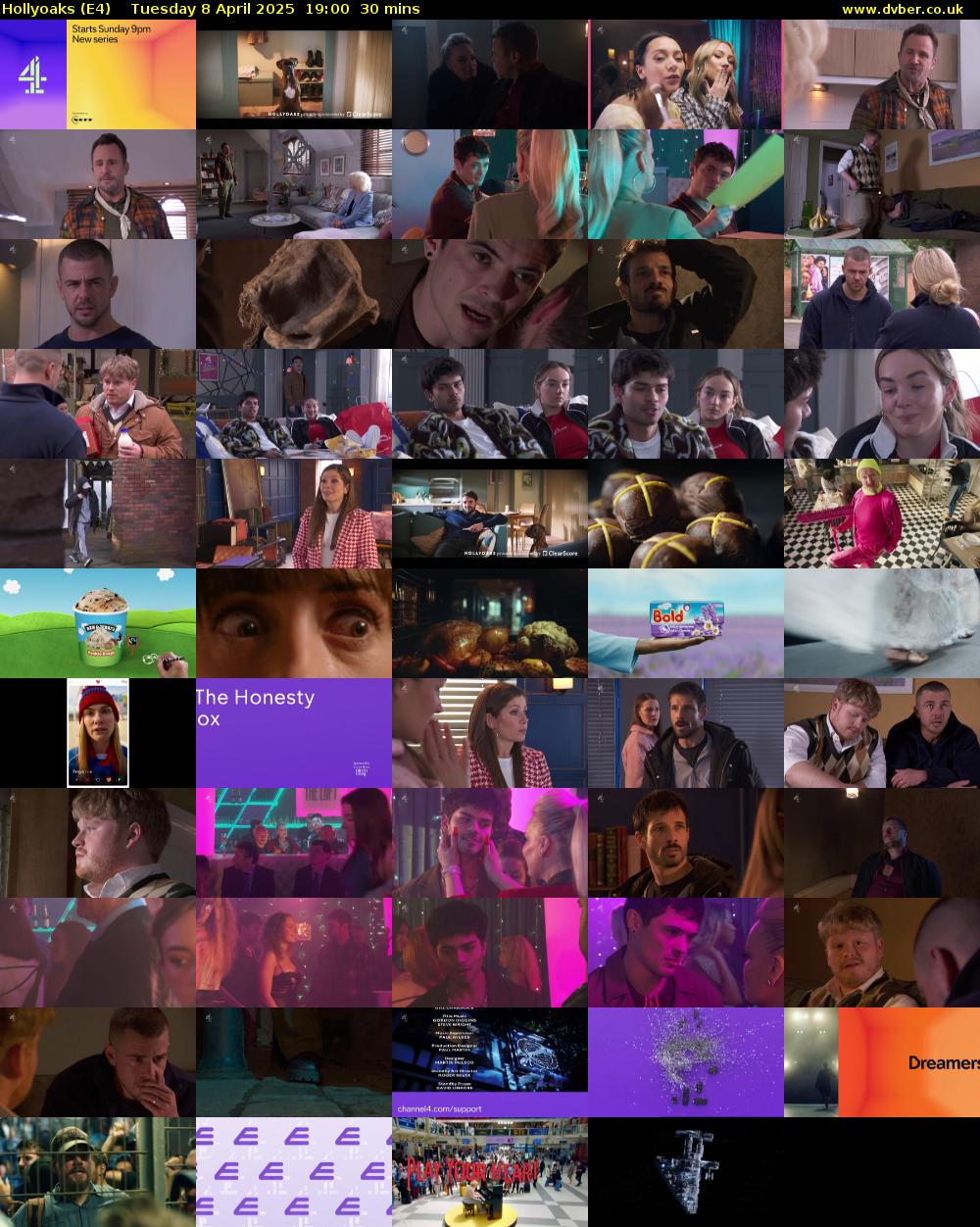 Hollyoaks (E4) Tuesday 8 April 2025 19:00 - 19:30