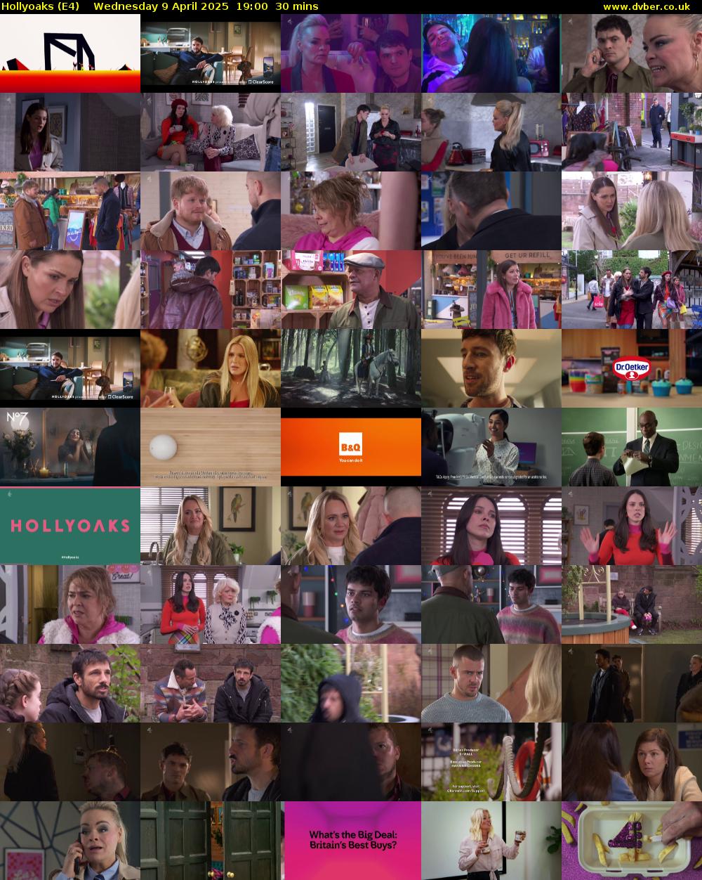 Hollyoaks (E4) Wednesday 9 April 2025 19:00 - 19:30