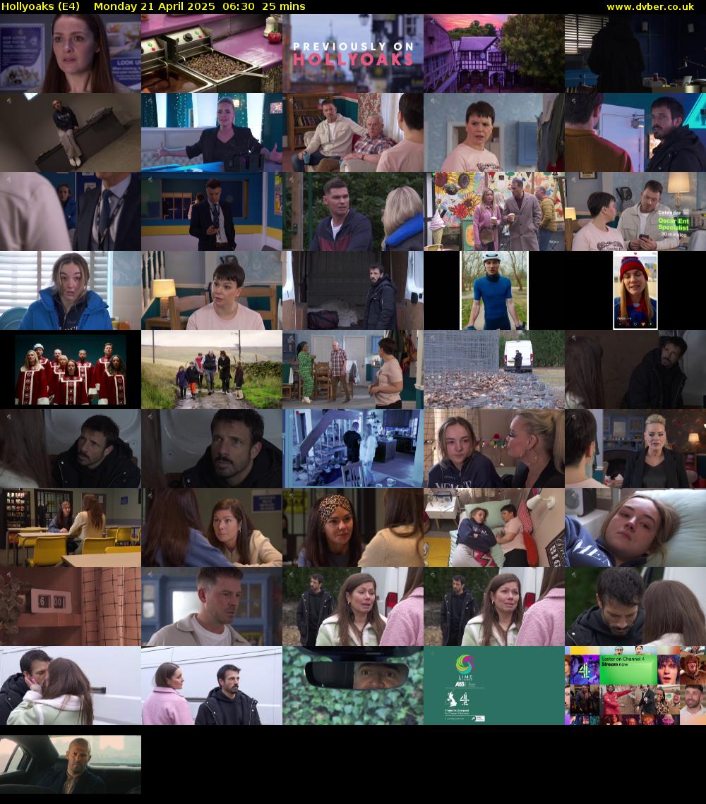 Hollyoaks (E4) Monday 21 April 2025 06:30 - 06:55