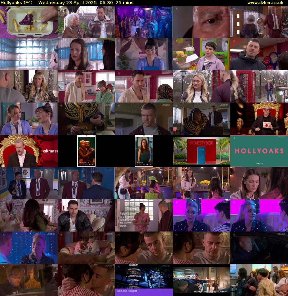 Hollyoaks (E4) Wednesday 23 April 2025 06:30 - 06:55
