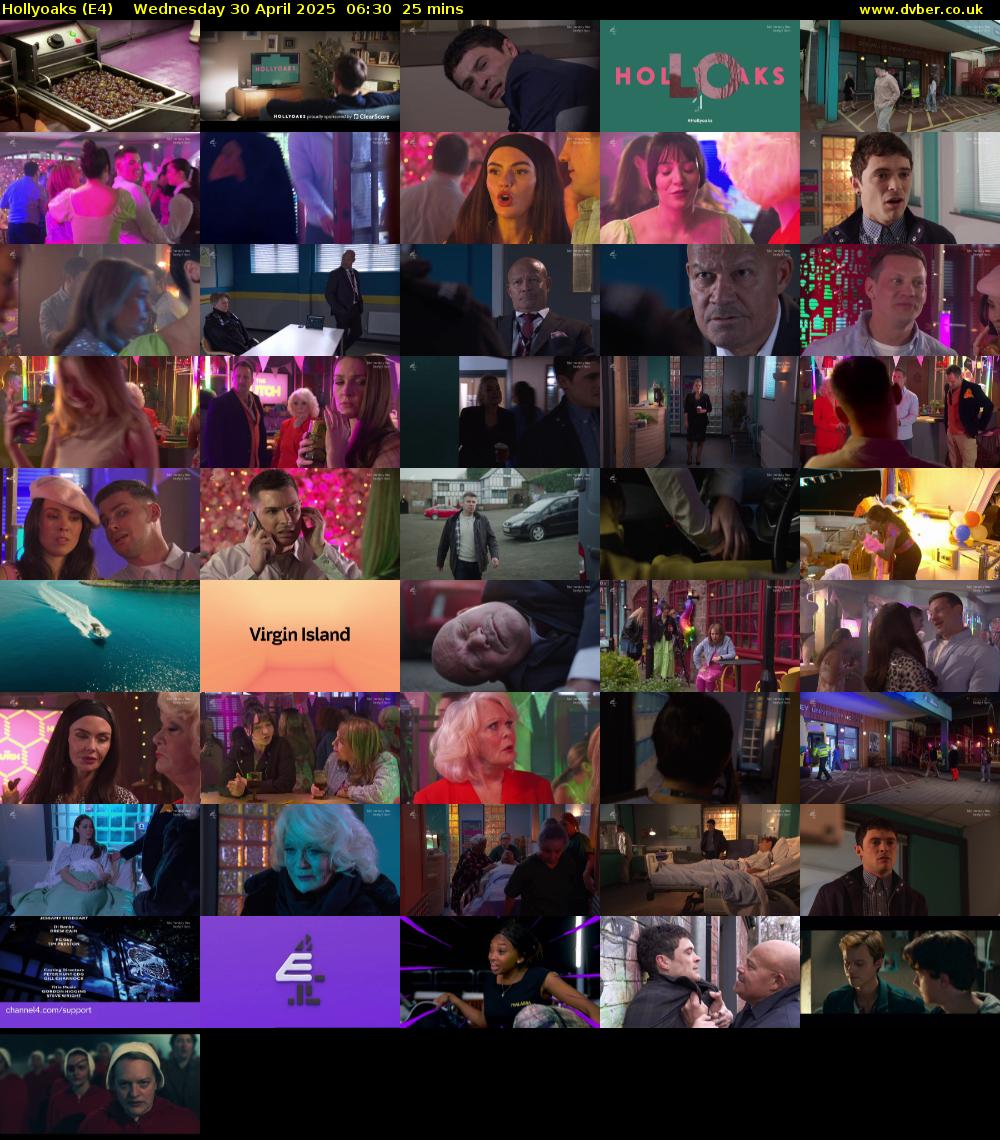 Hollyoaks (E4) Wednesday 30 April 2025 06:30 - 06:55