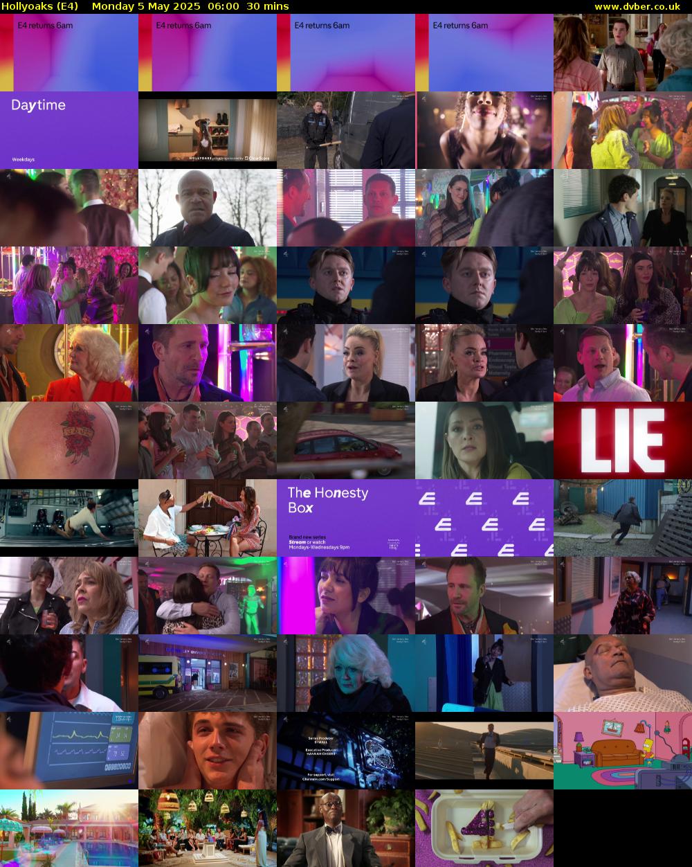 Hollyoaks (E4) Monday 5 May 2025 06:00 - 06:30
