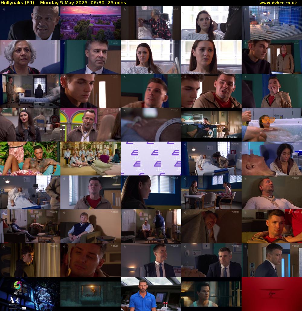 Hollyoaks (E4) Monday 5 May 2025 06:30 - 06:55