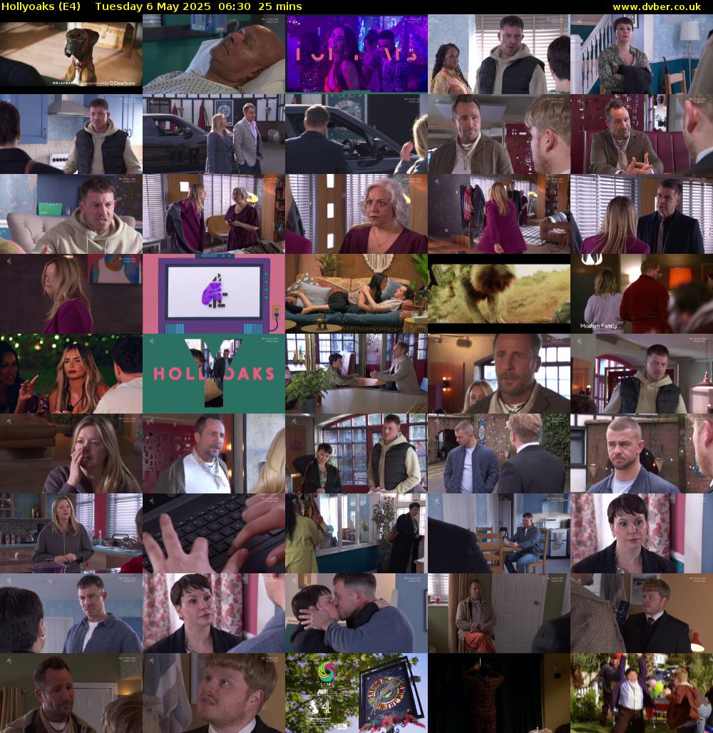 Hollyoaks (E4) Tuesday 6 May 2025 06:30 - 06:55