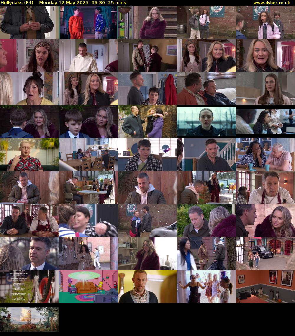 Hollyoaks (E4) Monday 12 May 2025 06:30 - 06:55
