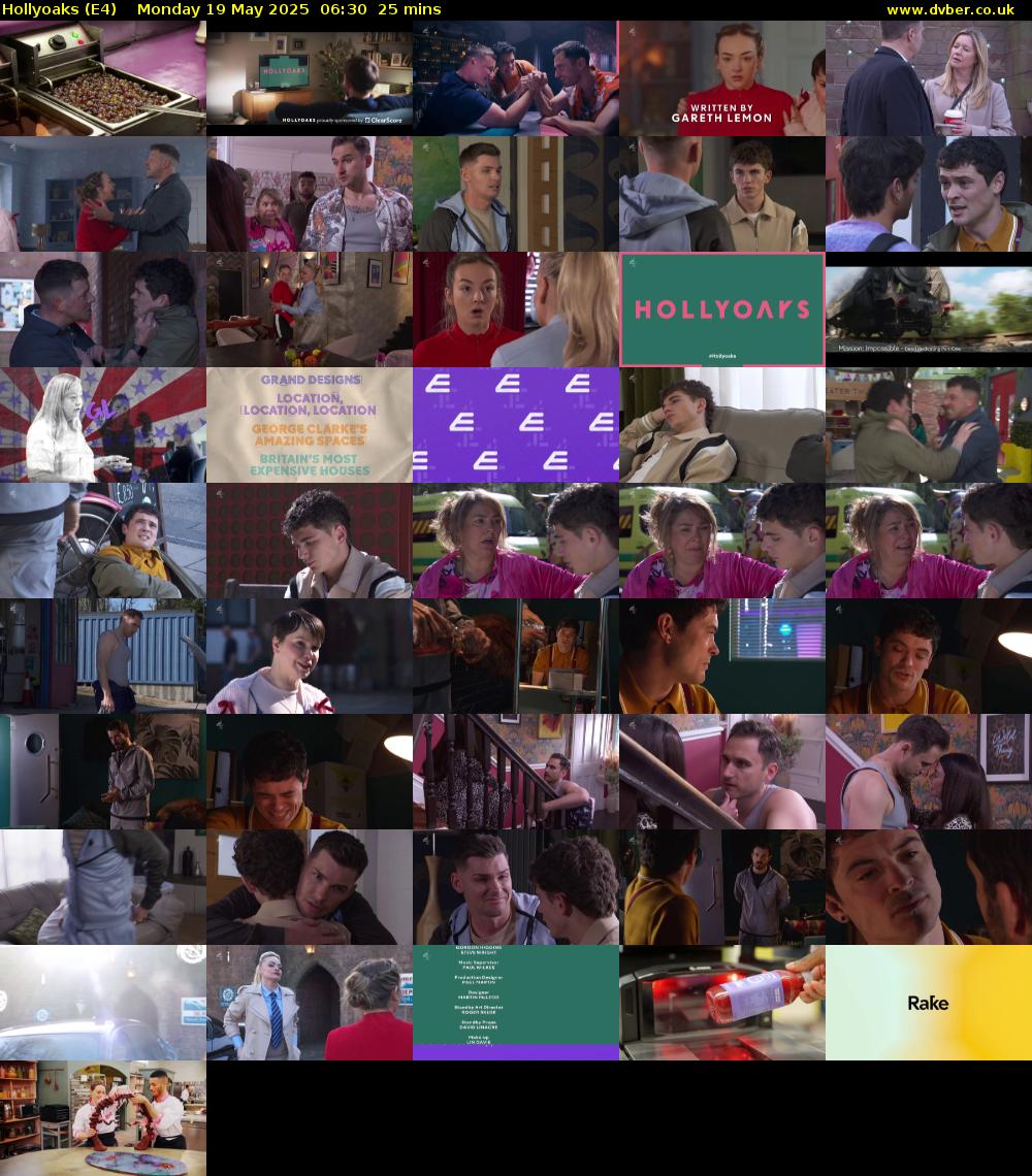 Hollyoaks (E4) Monday 19 May 2025 06:30 - 06:55