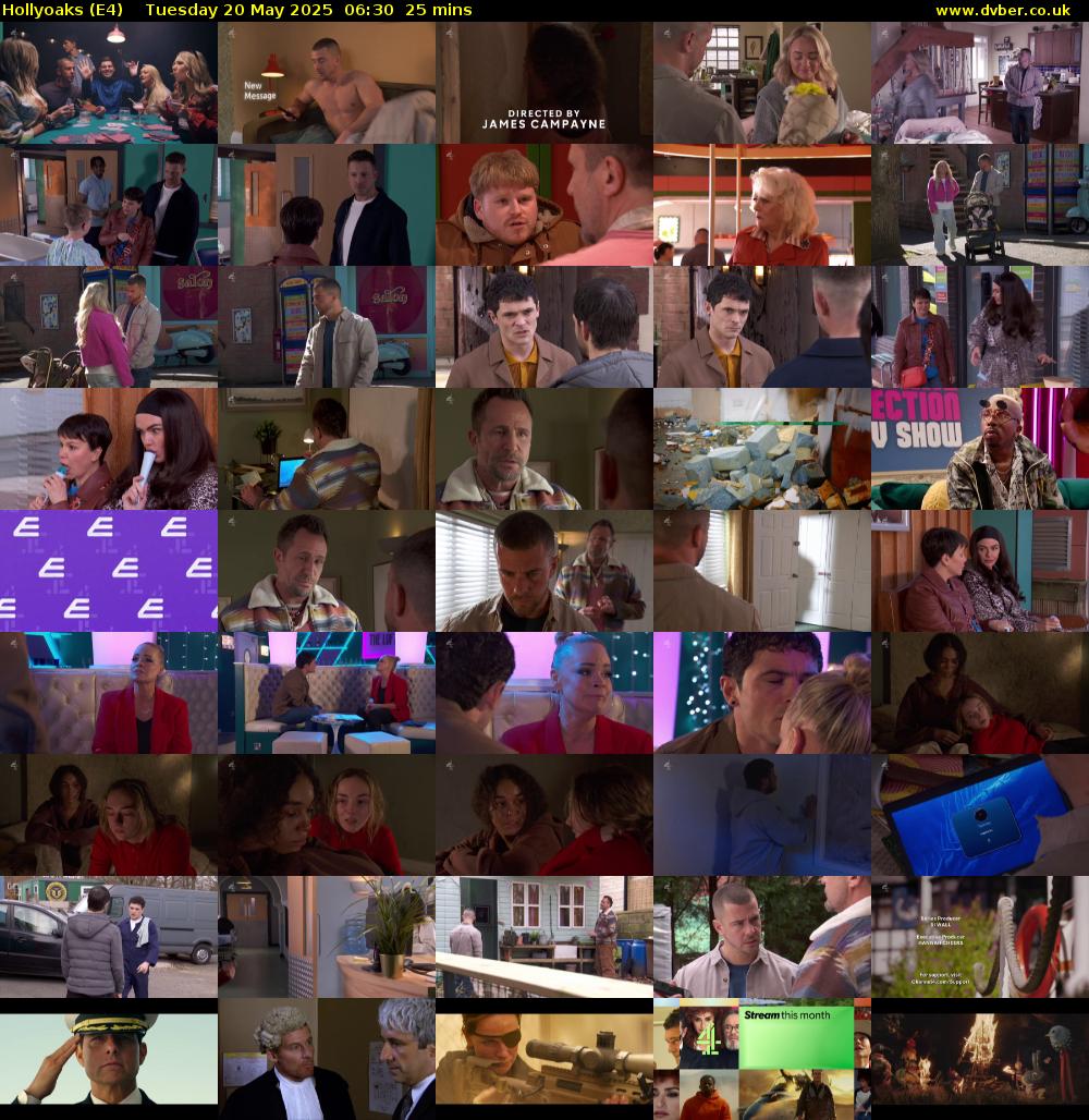 Hollyoaks (E4) Tuesday 20 May 2025 06:30 - 06:55