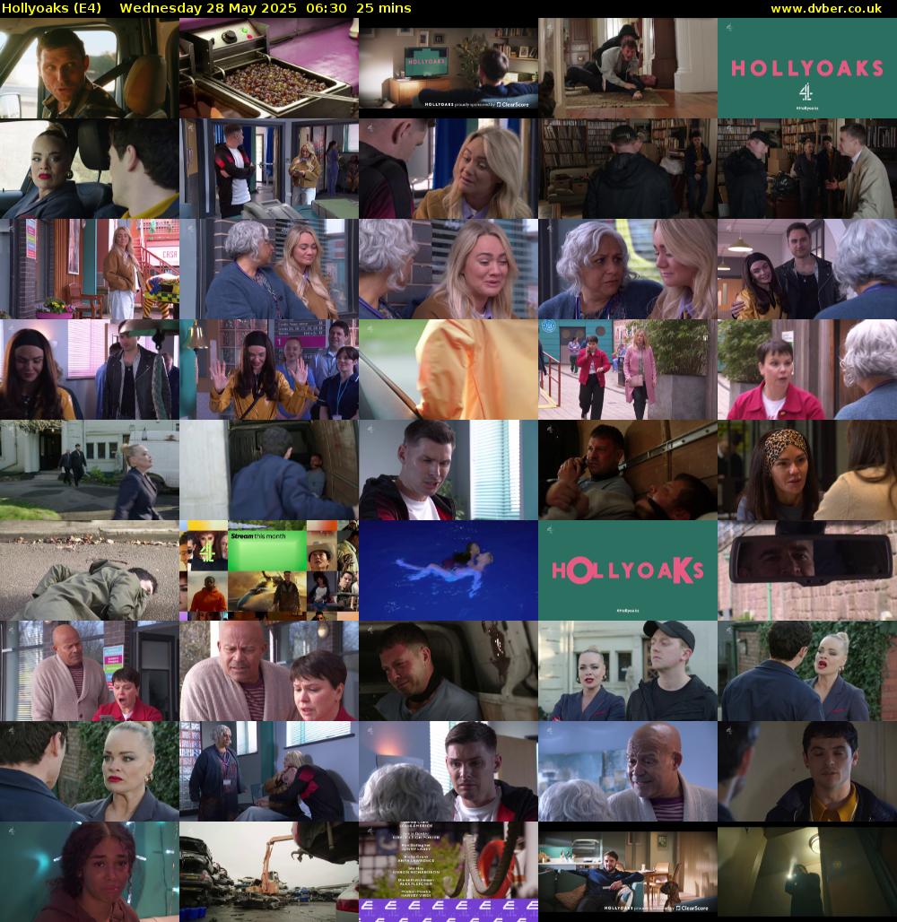 Hollyoaks (E4) Wednesday 28 May 2025 06:30 - 06:55