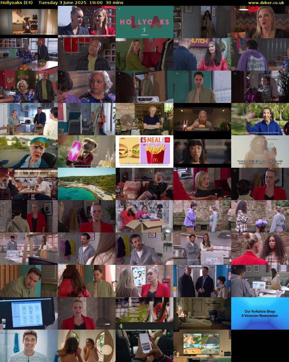 Hollyoaks (E4) Tuesday 3 June 2025 19:00 - 19:30