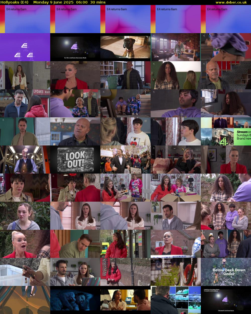 Hollyoaks (E4) Monday 9 June 2025 06:00 - 06:30