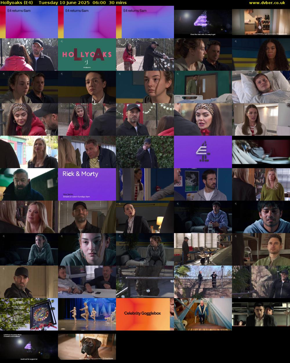 Hollyoaks (E4) Tuesday 10 June 2025 06:00 - 06:30