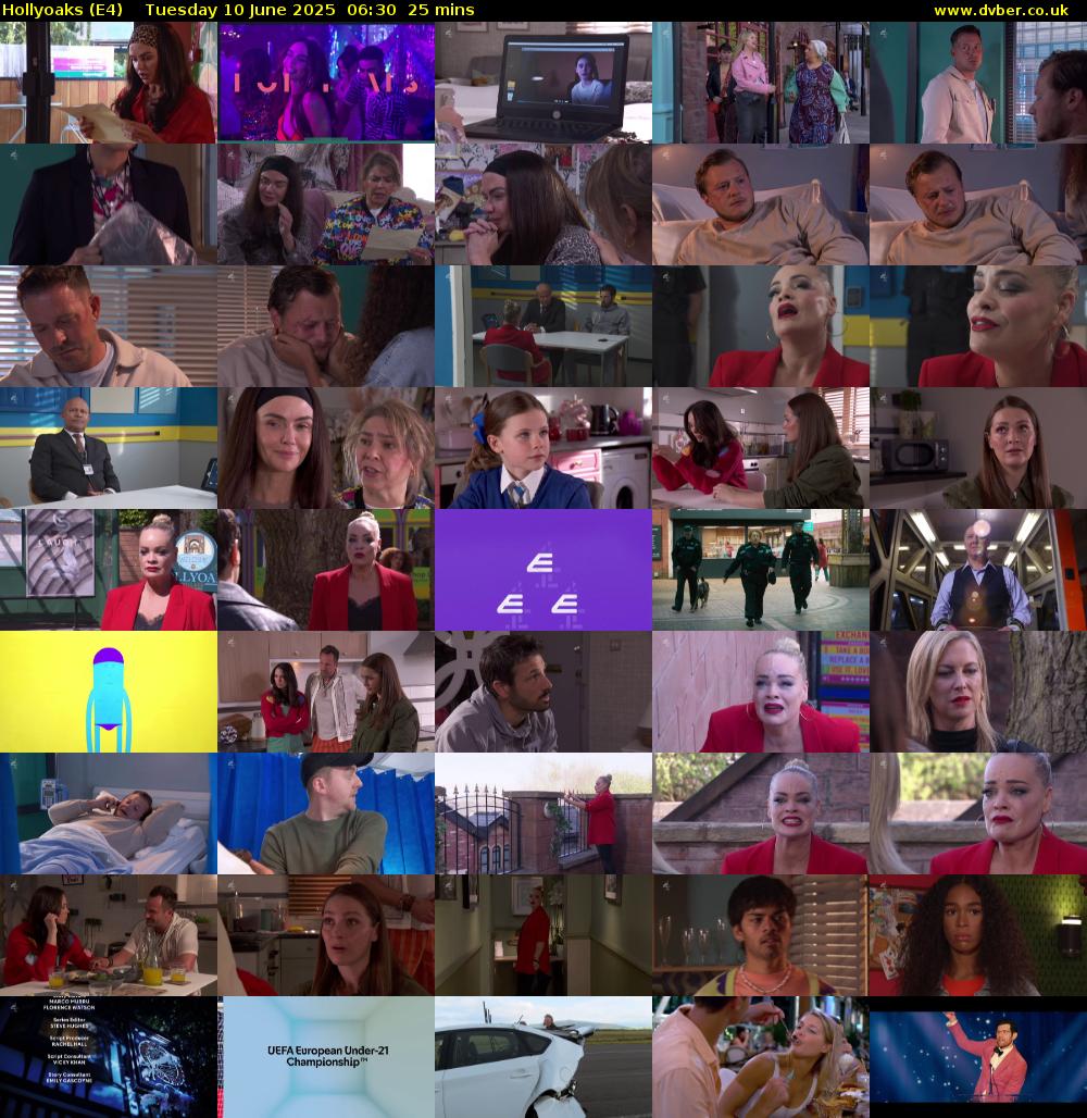 Hollyoaks (E4) Tuesday 10 June 2025 06:30 - 06:55