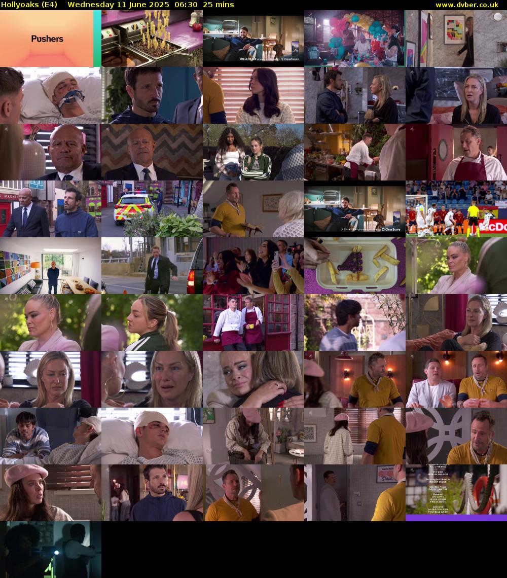 Hollyoaks (E4) Wednesday 11 June 2025 06:30 - 06:55