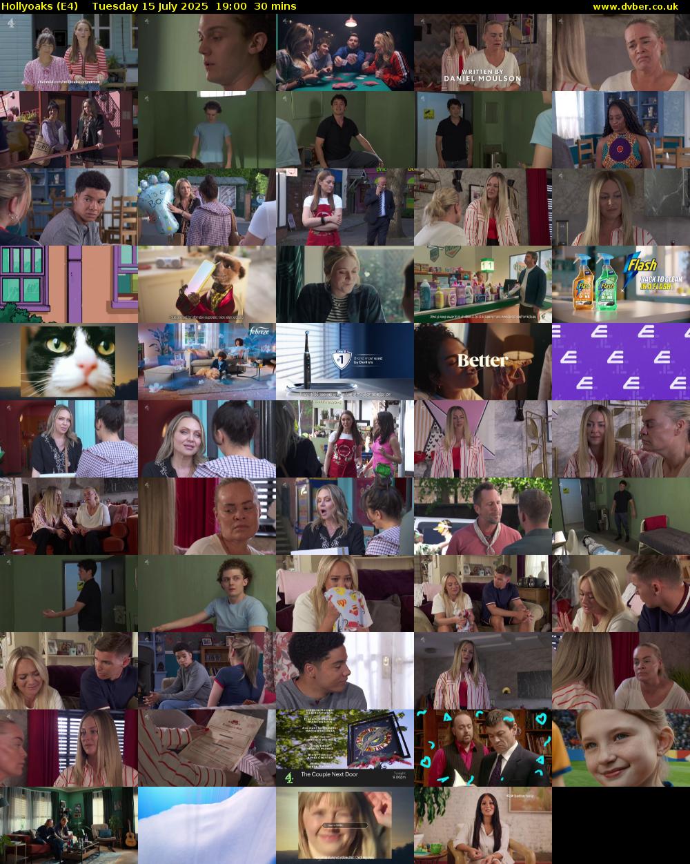 Hollyoaks (E4) Tuesday 15 July 2025 19:00 - 19:30