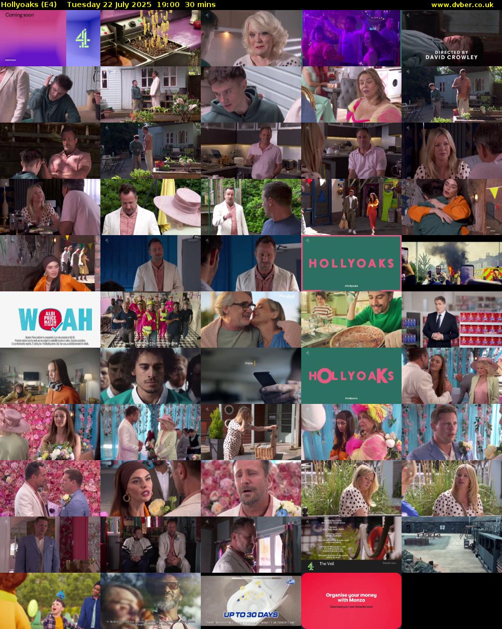 Hollyoaks (E4) Tuesday 22 July 2025 19:00 - 19:30