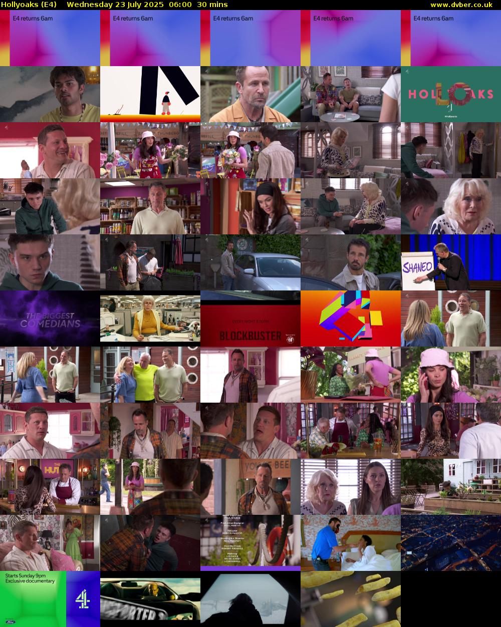 Hollyoaks (E4) Wednesday 23 July 2025 06:00 - 06:30