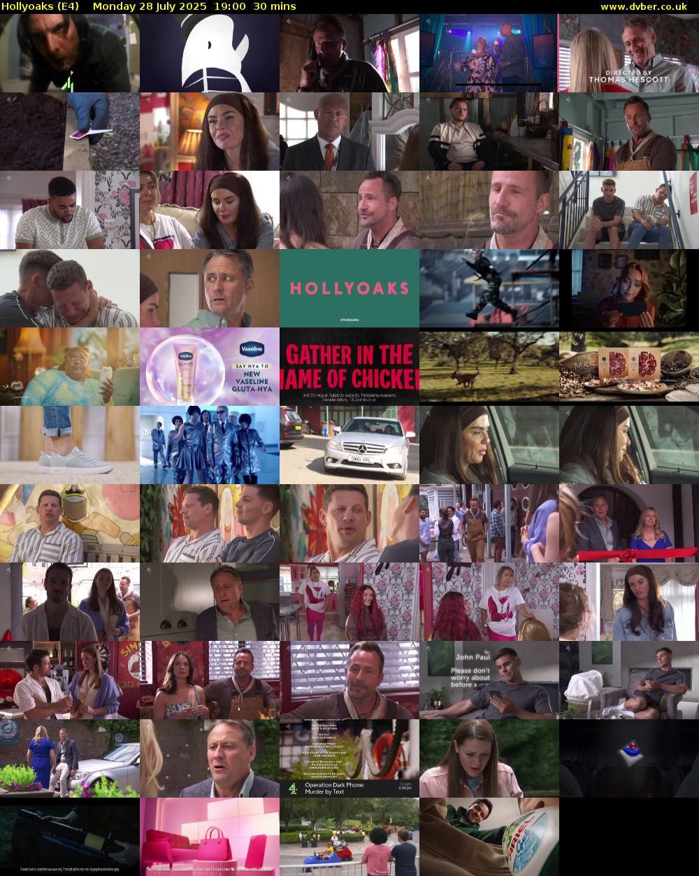Hollyoaks (E4) Monday 28 July 2025 19:00 - 19:30