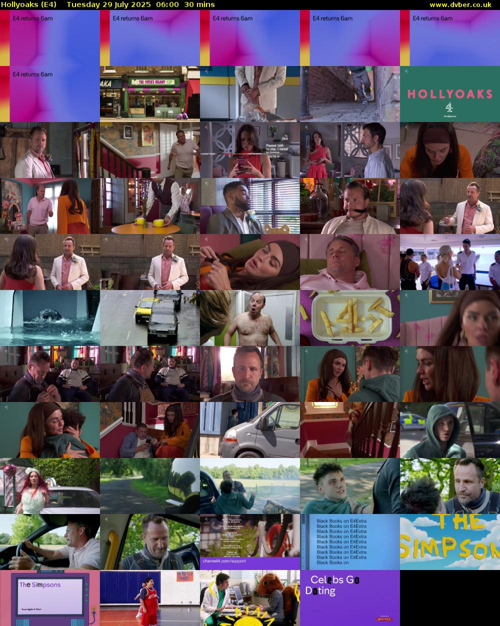 Hollyoaks (E4) Tuesday 29 July 2025 06:00 - 06:30