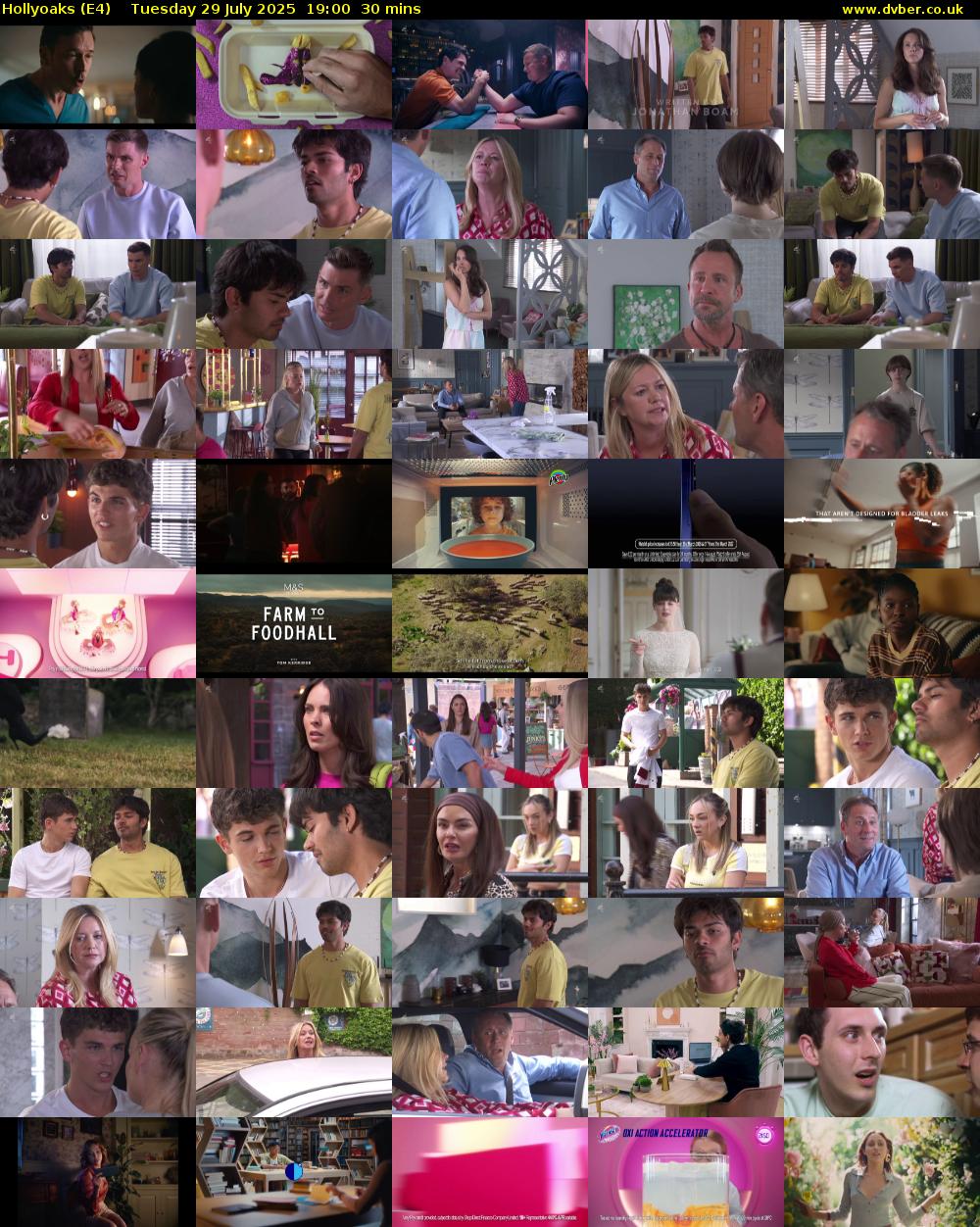 Hollyoaks (E4) Tuesday 29 July 2025 19:00 - 19:30