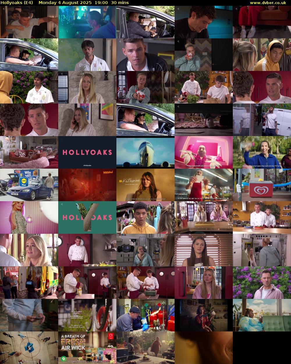 Hollyoaks (E4) Monday 4 August 2025 19:00 - 19:30