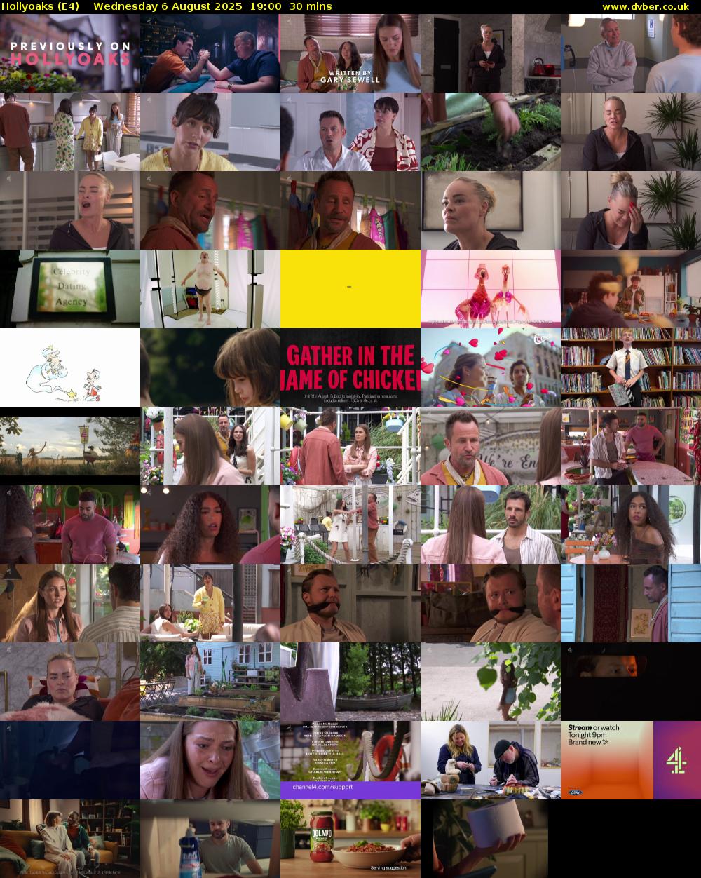 Hollyoaks (E4) Wednesday 6 August 2025 19:00 - 19:30