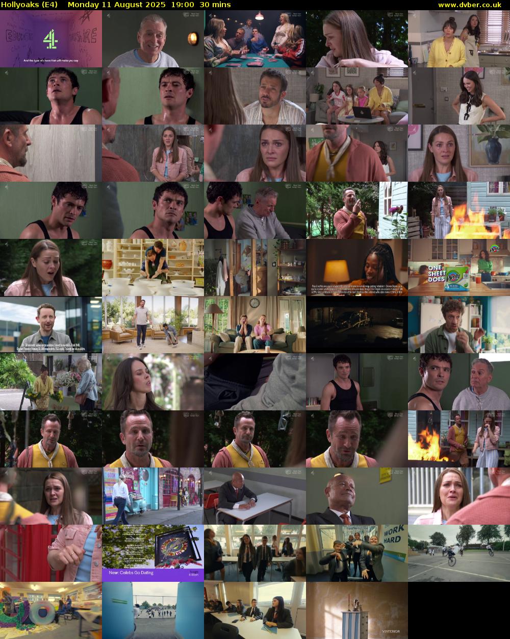 Hollyoaks (E4) Monday 11 August 2025 19:00 - 19:30