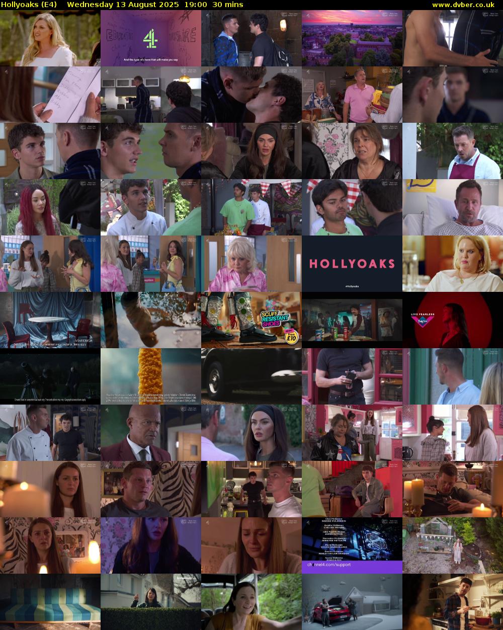 Hollyoaks (E4) Wednesday 13 August 2025 19:00 - 19:30