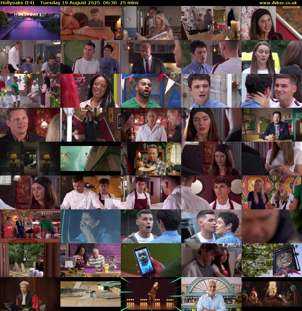 Hollyoaks (E4) Tuesday 19 August 2025 06:30 - 06:55