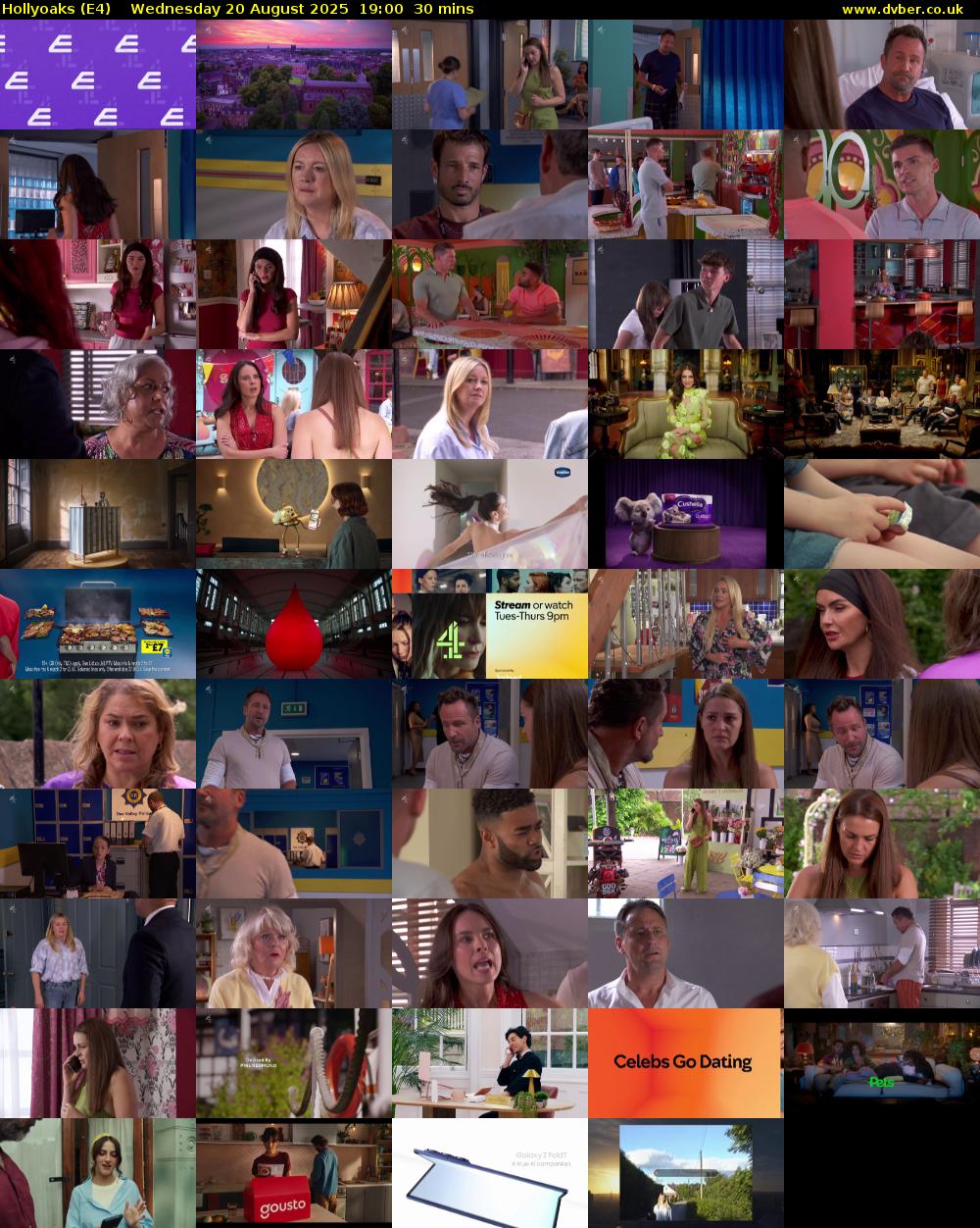 Hollyoaks (E4) Wednesday 20 August 2025 19:00 - 19:30