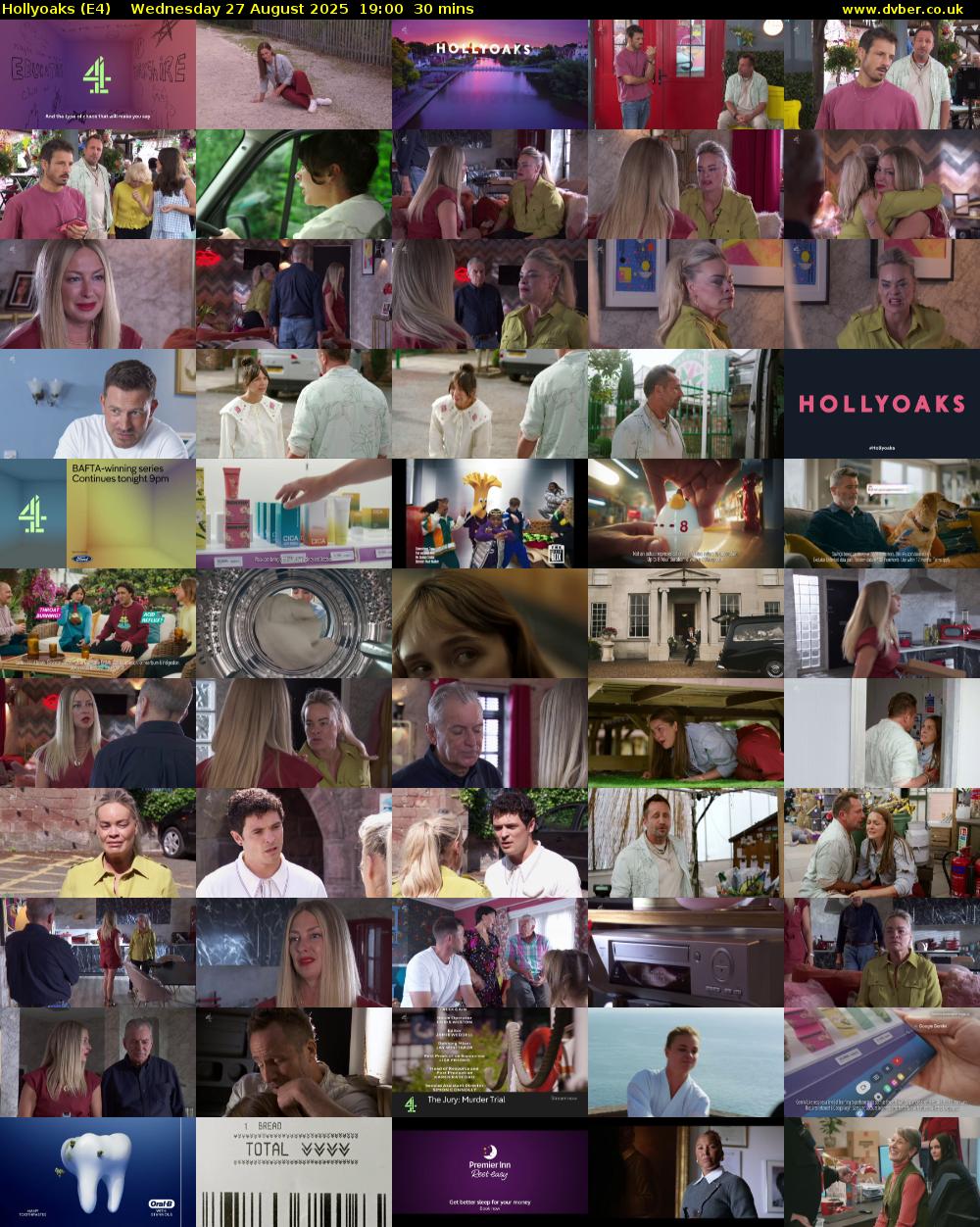 Hollyoaks (E4) Wednesday 27 August 2025 19:00 - 19:30
