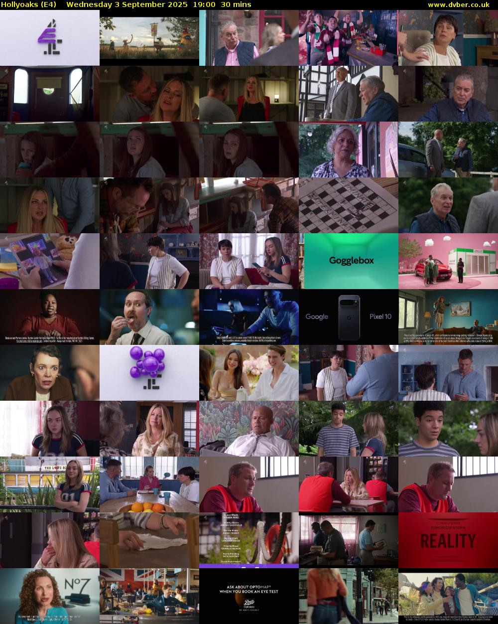 Hollyoaks (E4) Wednesday 3 September 2025 19:00 - 19:30