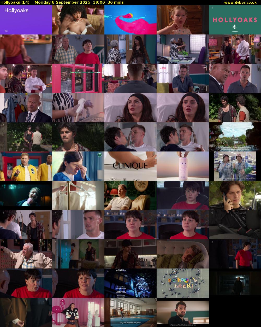 Hollyoaks (E4) Monday 8 September 2025 19:00 - 19:30