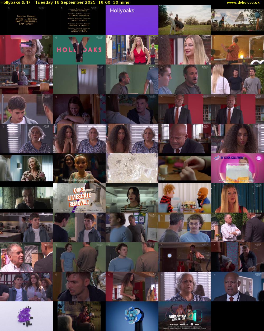 Hollyoaks (E4) Tuesday 16 September 2025 19:00 - 19:30