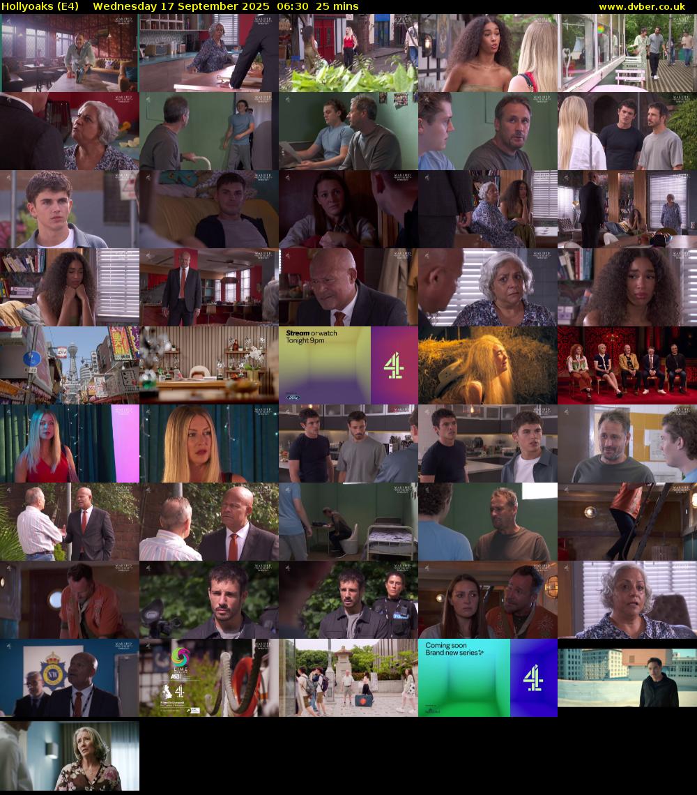 Hollyoaks (E4) Wednesday 17 September 2025 06:30 - 06:55