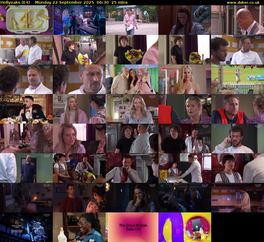 Hollyoaks (E4) Monday 22 September 2025 06:30 - 06:55