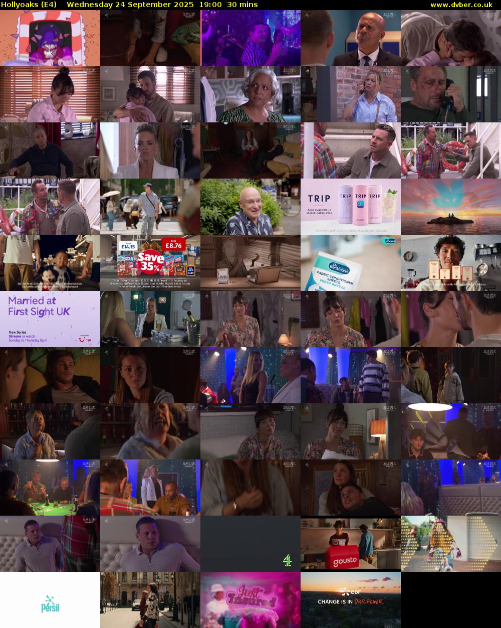 Hollyoaks (E4) Wednesday 24 September 2025 19:00 - 19:30