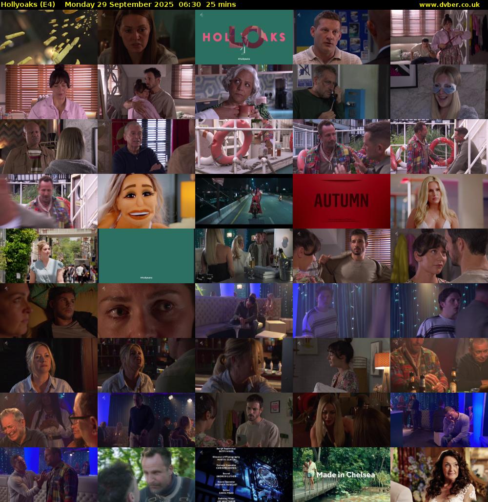 Hollyoaks (E4) Monday 29 September 2025 06:30 - 06:55