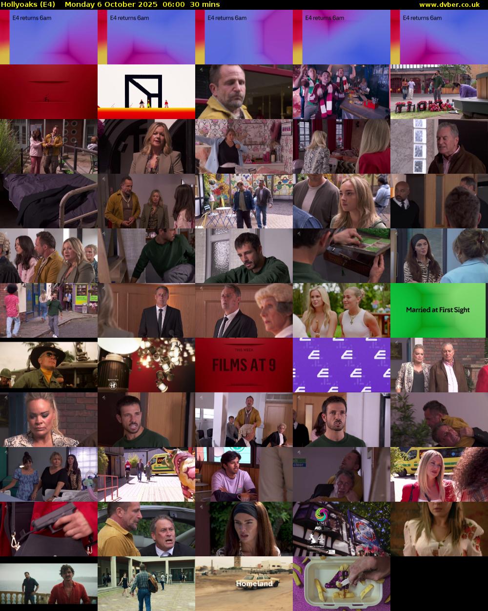 Hollyoaks (E4) Monday 6 October 2025 06:00 - 06:30