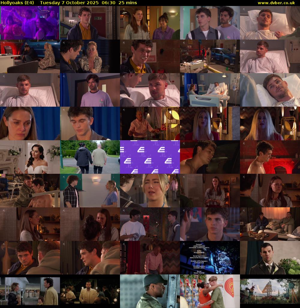 Hollyoaks (E4) Tuesday 7 October 2025 06:30 - 06:55