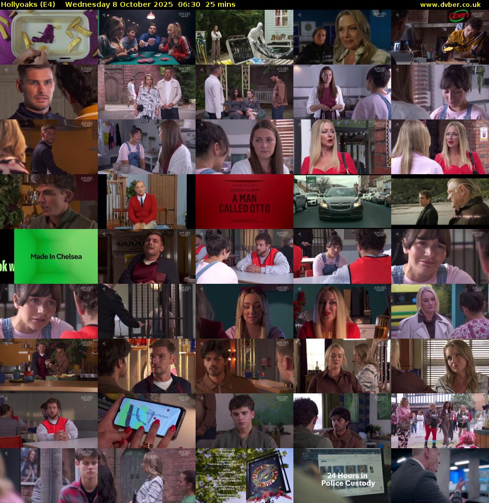 Hollyoaks (E4) Wednesday 8 October 2025 06:30 - 06:55