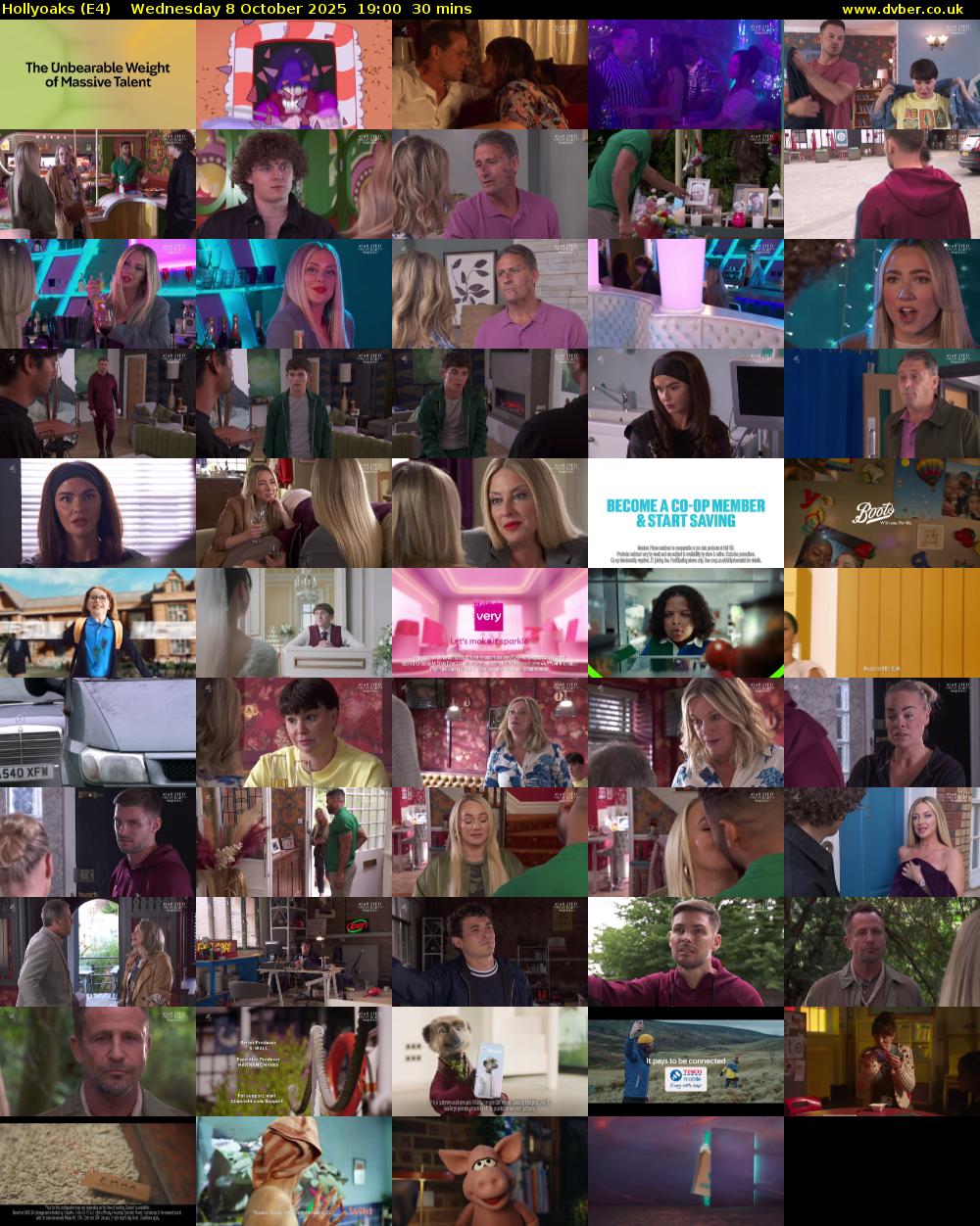Hollyoaks (E4) Wednesday 8 October 2025 19:00 - 19:30
